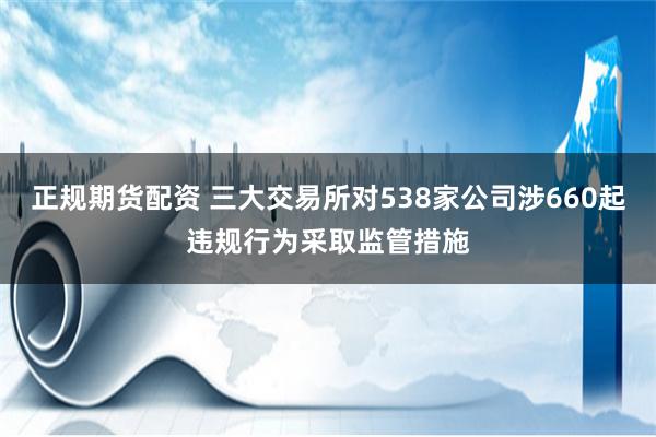 正规期货配资 三大交易所对538家公司涉660起违规行为采取监管措施